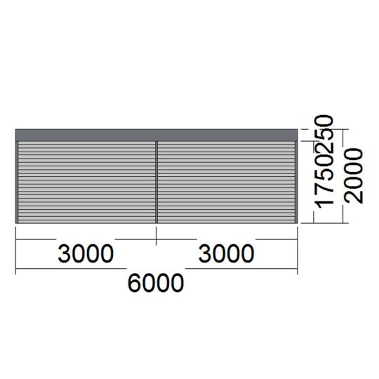 Garagen-Rolltor 6m Breit 2-teilig